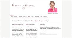 Desktop Screenshot of businessofmanners.com